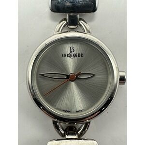 Berenger Watch Ladies Classic 22MM 7.25" New Battery‎ Brown Leather Band Q